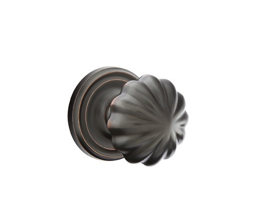 Emtek MN-US10B-PRIV Oil Rubbed Bronze Melon Privacy Knob with Your Choice of Rosette