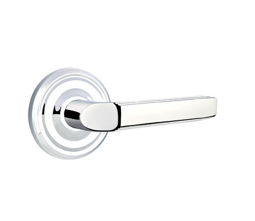 Emtek M-US26-PRIV Polished Chrome Milano Privacy Lever with Your Choice of Rosette