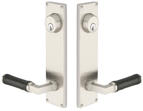 Emtek 8214US26 Polished Chrome Modern Style 5-1/2" C-to-C Passage/Double Keyed Sideplate Lockset