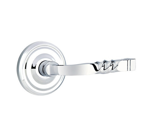 Emtek SF-US26-PRIV Polished Chrome Santa Fe Privacy Lever with Your Choice of Rosette