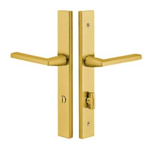 Emtek 8243US4 Satin Brass 1-1/2" x 11" Modern Rectangular Style Non-Keyed Thumbturn Privacy Narrow Sideplate Lockset