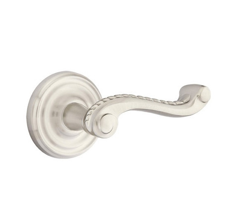 Emtek RL-US15-PRIV Satin Nickel Rope Privacy Lever with Your Choice of Rosette