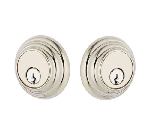 Emtek 8355US15 Satin Nickel Low Profile Style Double Cylinder Deadbolt