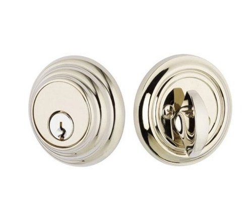 Emtek 8455US15A Pewter Low Profile Style Single Cylinder Deadbolt