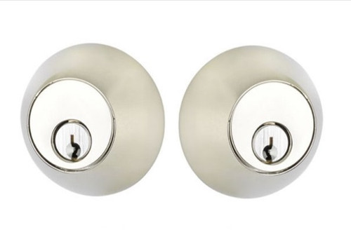 Emtek 8350US15A Pewter Regular Style Double Cylinder Deadbolt