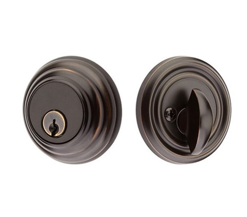 Emtek 8455US19 Flat Black Low Profile Style Single Cylinder Deadbolt