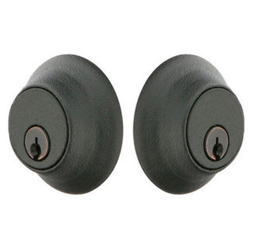 Emtek 8350US19 Flat Black Regular Style Double Cylinder Deadbolt