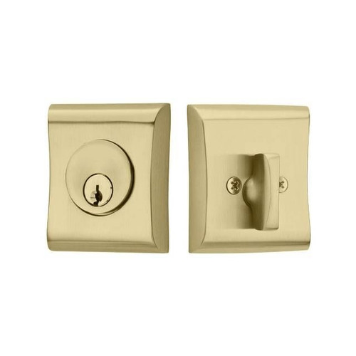 Emtek 8475US4 Satin Brass Neos Style Single Cylinder Deadbolt