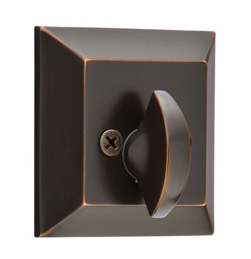 Emtek 8578US10B Oil Rubbed Bronze Quincy Style Single Sided Deadbolt