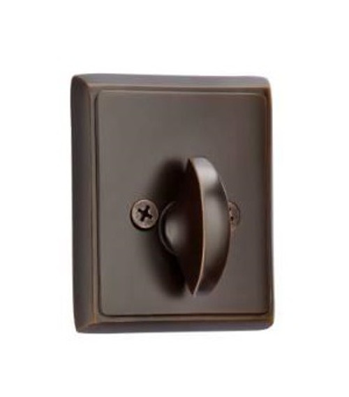 Emtek 8568US10B Oil Rubbed Bronze Rectangular Style Single Sided Deadbolt