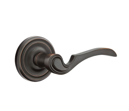 Emtek CV-US10B-PHD Oil Rubbed Bronze Coventry (Pair) Half Dummy Levers with Your Choice of Rosette