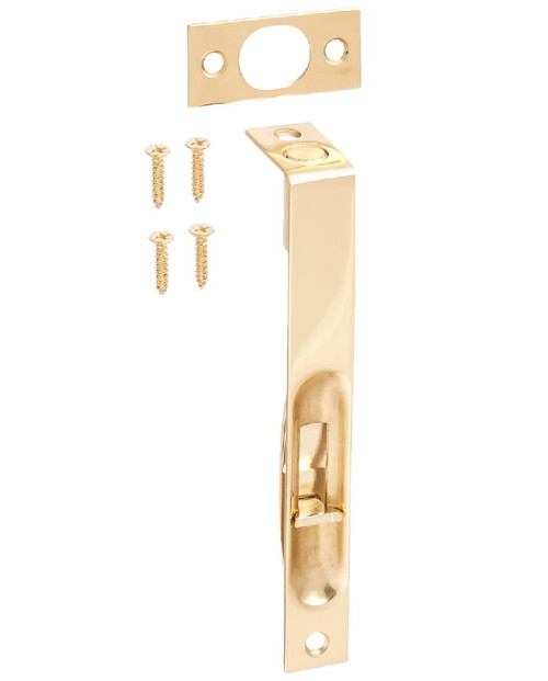 Emtek 8501US4 Satin Brass 6" Flush Bolts with Square Corners