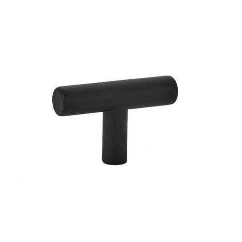 Emtek 86357US19 Flat Black 2" Mid Century Modern Bar Knob