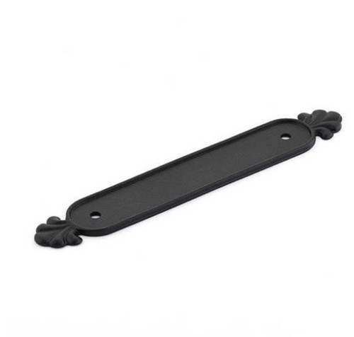 Emtek 86237FB Flat Black 4" Tuscany Bronze Back Plate for Pull