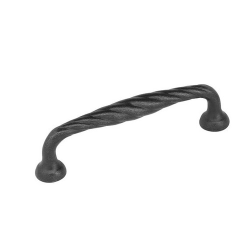 Emtek 86238FB Flat Black 6" Tuscany Bronze Twist Fixed Pull