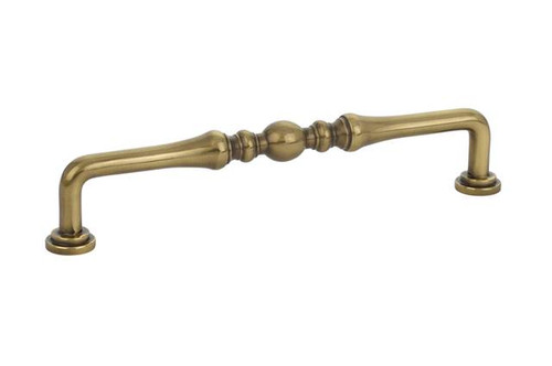 Emtek 86248US7 French Antique 6" Traditional Brass Spindle Pull