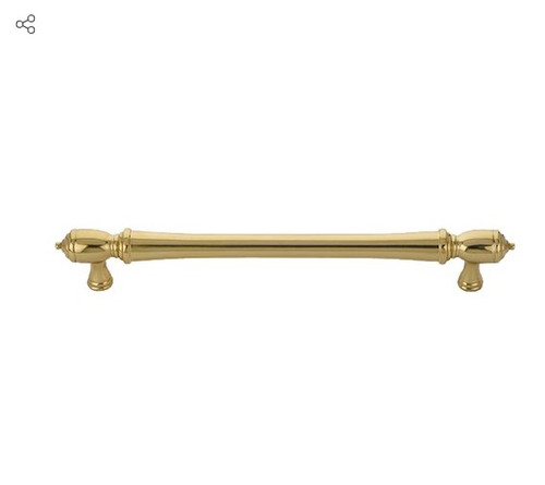 Emtek 86343US3 Polished Brass 12" Brass Spindle Appliance Pull