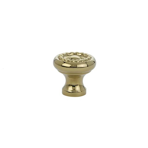 Emtek 86112US3 Polished Brass 1" Traditional Brass Rope Knob