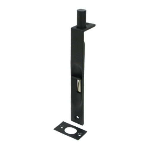 Deltana 6FBS19 Paint Black 6" Flush Bolt Square