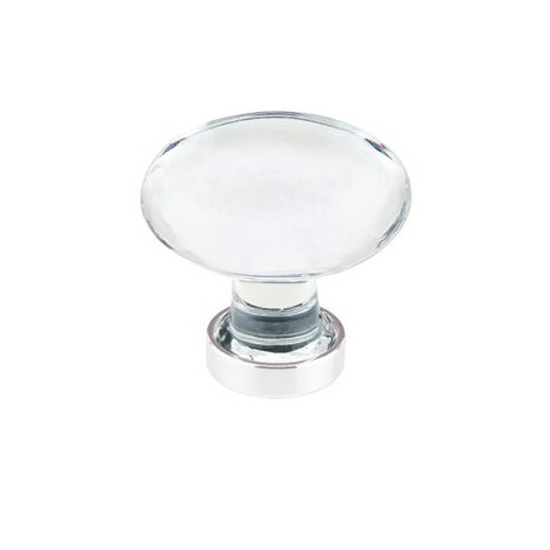 Emtek 86401US14 Polished Nickel 1-1/4" Glass Hampton Cabinet Knob