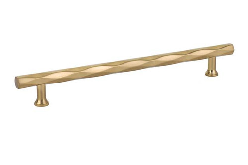 Emtek 86431US4 Satin Brass 8" C-to-C Art Deco Tribeca Pull