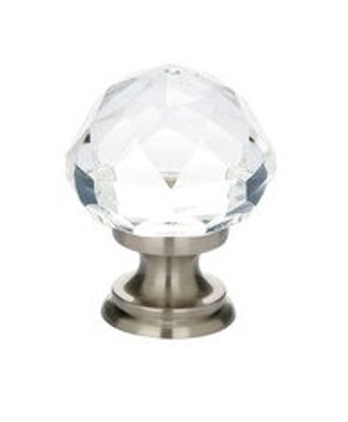 Emtek 86003US15 Satin Nickel 1" Glass Diamond Cabinet Knob