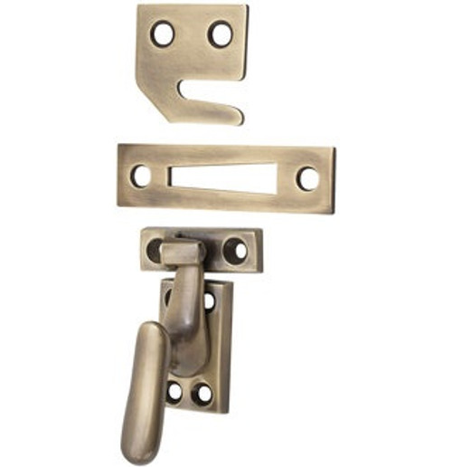 Emtek 8703US7 French Antique Standard Size Casement Latch with 3 Strikes and Screws