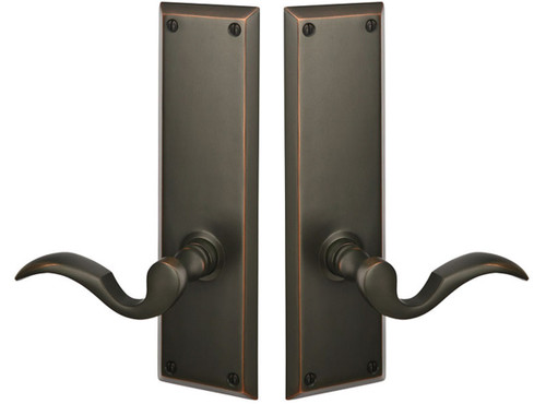 Emtek 8704US10B Oil Rubbed Bronze Quincy Style Non-Keyed Passage Sideplate Lockset