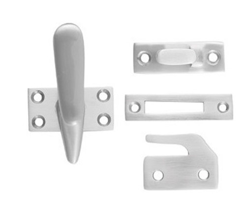 Emtek 8703US15 Satin Nickel Standard Size Casement Latch with 3 Strikes and Screws