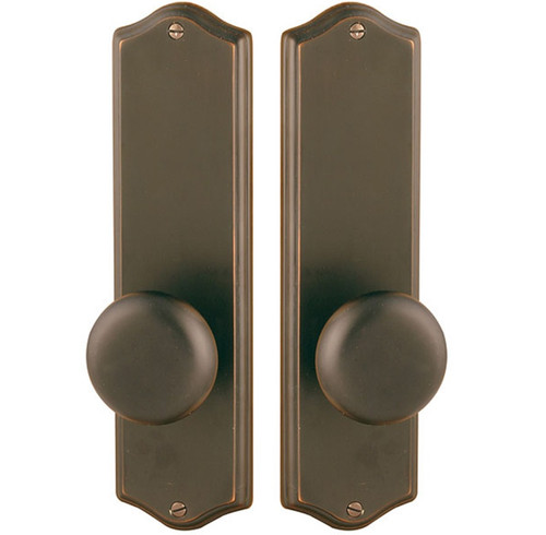 Emtek 8851US3 Lifetime Brass Colonial Style Non-Keyed Dummy, Pair Sideplate Lockset