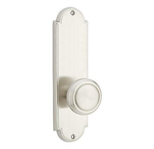 Emtek 8816US15 Satin Nickel Delaware Style Non-Keyed Privacy Sideplate Lockset