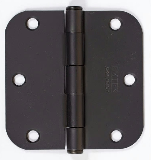 Emtek 91033MB Medium Bronze 3-1/2" 5/8" Radius Corner Residential Duty, Plain Bearing Plated Steel Hinge