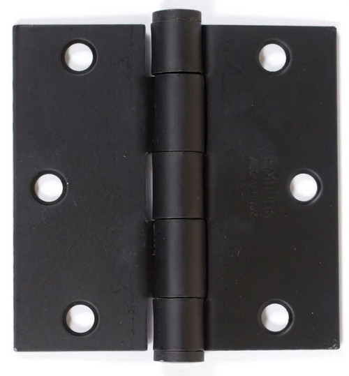 Emtek 92013US10B Oil Rubbed Bronze 3-1/2" Square Corner Heavy Duty, Plain Bearing Plated Steel Hinge