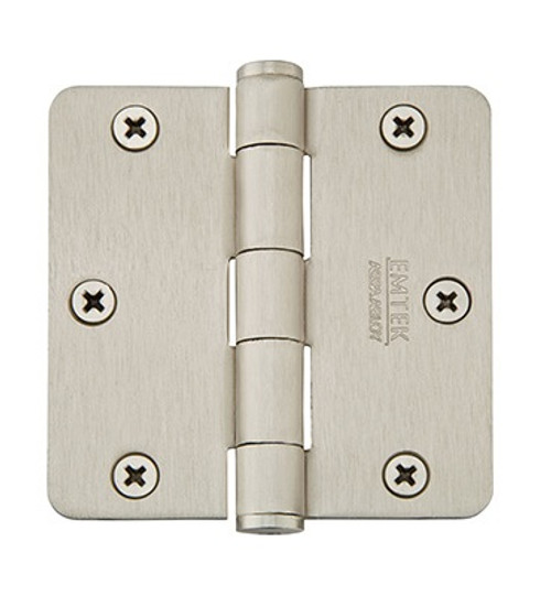 Emtek 92023TWB Tumbled White Bronze 3-1/2" 1/4" Radius Corner Heavy Duty, Plain Bearing Plated Steel Hinge