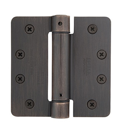 Emtek 95024MB Medium Bronze 4" 1/4" Radius Corner Spring Hinge