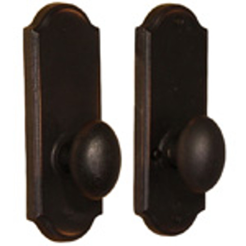 Weslock 7210M-1 Oil Rubbed Bronze Durham Privacy Knob with Sutton Rosette