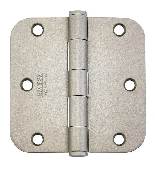 Emtek 96233US26 Polished Chrome 3-1/2" 5/8" Radius Corner Solid Brass Heavy Duty, Plain Bearing Hinges