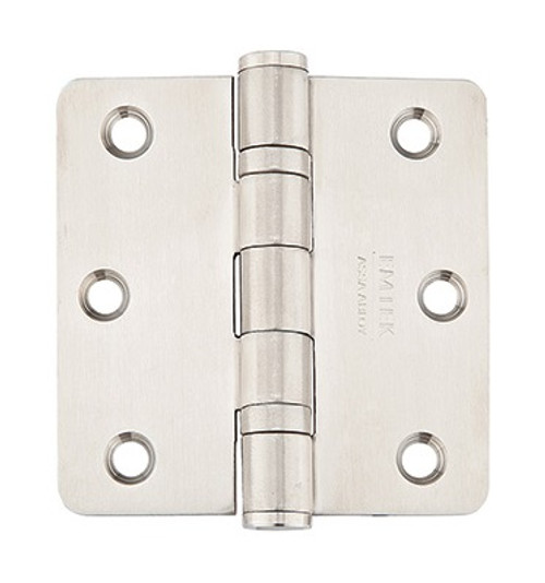 Emtek 9842332D Stainless Steel 3-1/2" 1/4" Radius Corner Heavy Duty, Ball Bearing Hinge