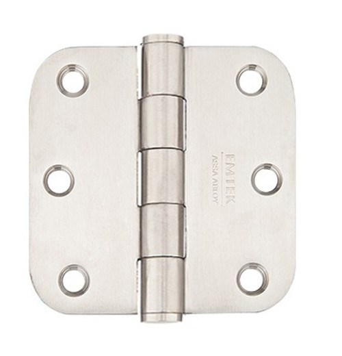 Emtek 9823332D Stainless Steel 3-1/2" 5/8" Radius Corner Heavy Duty, Plain Bearing Hinge