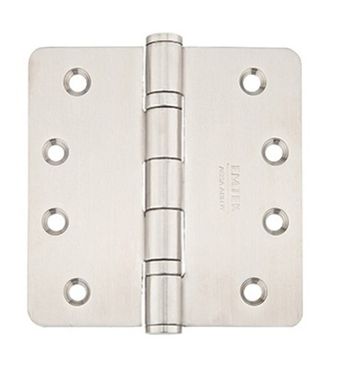 Emtek 9842432D Stainless Steel 4" 1/4" Radius Corner Heavy Duty, Ball Bearing Hinge