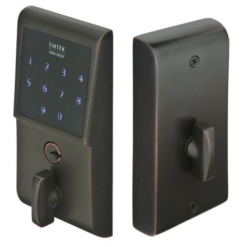 Emtek E3020US10B Oil Rubbed Bronze EMTouch Brass Keypad Style Deadbolt