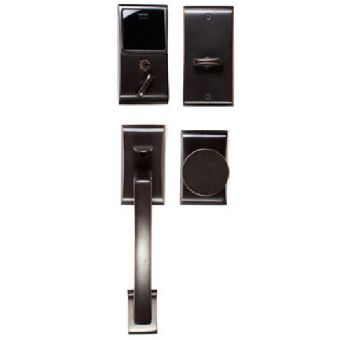 Emtek E4827XXXUS10B Oil Rubbed Bronze EMTouch Brass Keypad Style Entryset with Your Choice of Handle