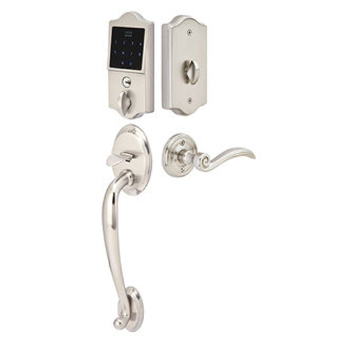 Emtek E4010XXXUS15 Satin Nickel EMTouch Brass Dummy Keypad Style Entryset with Your Choice of Handle