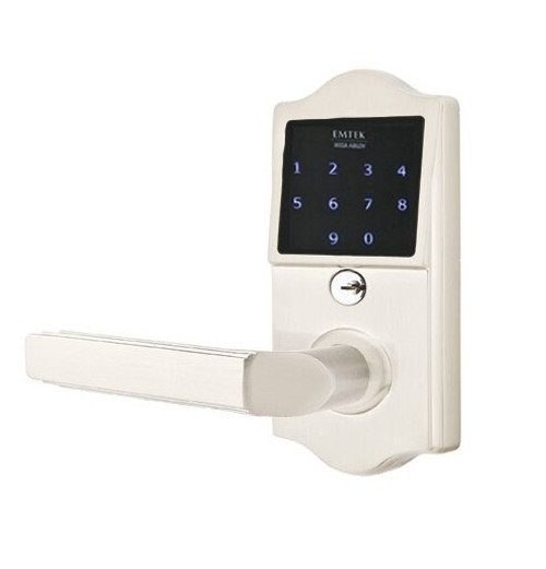 Emtek E4202US15 Satin Nickel EMTouch Classic Keypad Style Leverset with Storeroom/Gate Function