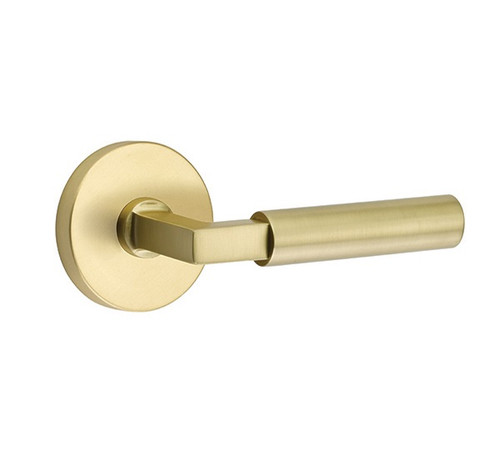 Emtek HEC-US4-PASS Satin Brass Hercules Passage Lever with Your Choice of Rosette