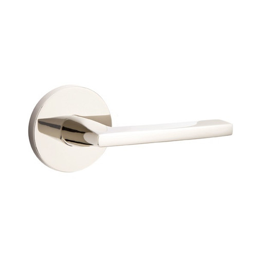 Emtek HLO-US14-PRIV Polished Nickel Helios Privacy Lever with Your Choice of Rosette