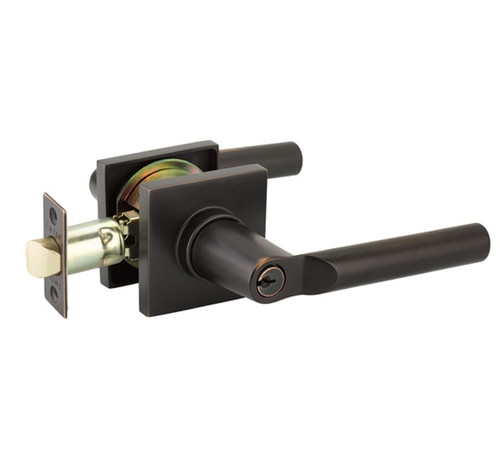 Emtek HN-US10B-ENTR Oil Rubbed Bronze Hanover Keyed Entry Lever with Your Choice of Rosette