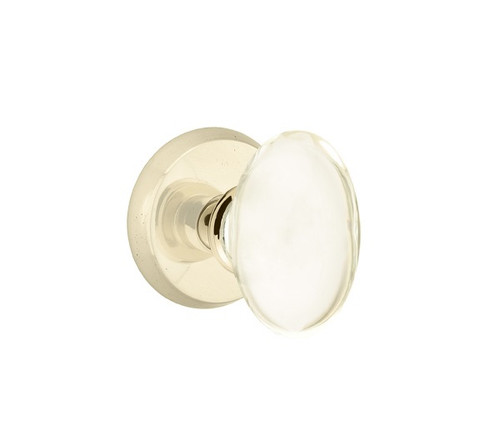 Emtek HT-TWB-PHD Tumbled White Bronze Hampton Glass (Pair) Half Dummy Knobs with Your Choice of Rosette