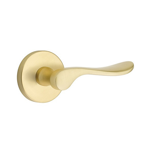 Emtek LU-US4-PASS Satin Brass Luzern Passage Lever with Your Choice of Rosette