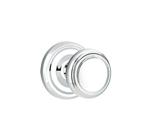 Emtek NW-US26-PHD Polished Chrome Norwich (Pair) Half Dummy Knobs with Your Choice of Rosette